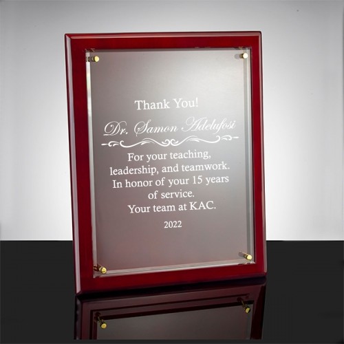 Rosewood Premier Plaque