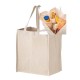 Heavyweight Cotton Grocery Bag with 4 Fold-Away Bottle Holders