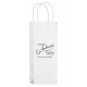 White Kraft Paper Wine Tote - 1 Bottle White Kraft Paper Wine Tote - 1 Bottle