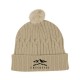 Embroidered Courtney Cable Knit rPET Pom Beanie Embroidered Courtney Cable Knit rPET Pom Beanie