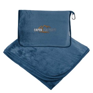 En Route rPET Embroidered Travel Blanket with Trolley Pillow Pouch En Route rPET Embroidered Travel Blanket with Trolley Pillow Pouch