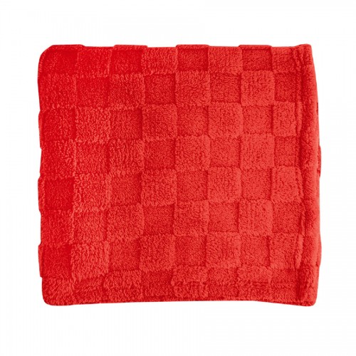 Embroidered rPET Checkered Sherpa Blanket