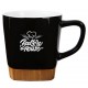 11oz Ceramic Mug with Removable Bamboo Coaster