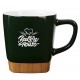11oz Ceramic Mug with Removable Bamboo Coaster