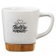 11oz Ceramic Mug with Removable Bamboo Coaster
