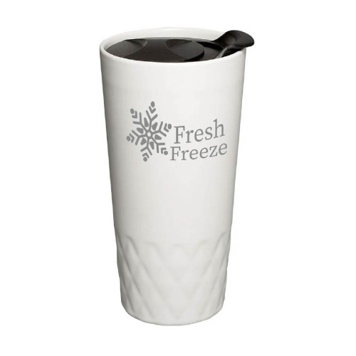 Double-Wall 14oz Ceramic Textured Tumbler