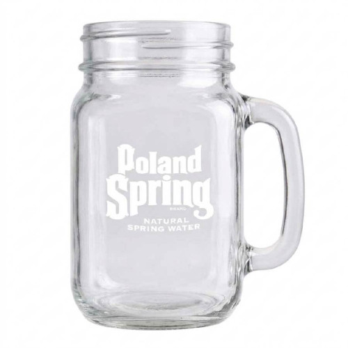 16oz Maplewood Libbey Mason Jar with Handle