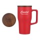 18oz Ceramic Mug with Wood Lid