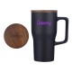 18oz Ceramic Mug with Wood Lid