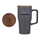 18oz Ceramic Mug with Wood Lid