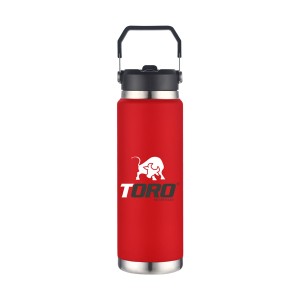30oz Vacuum Water Bottle with SS Carry Handle