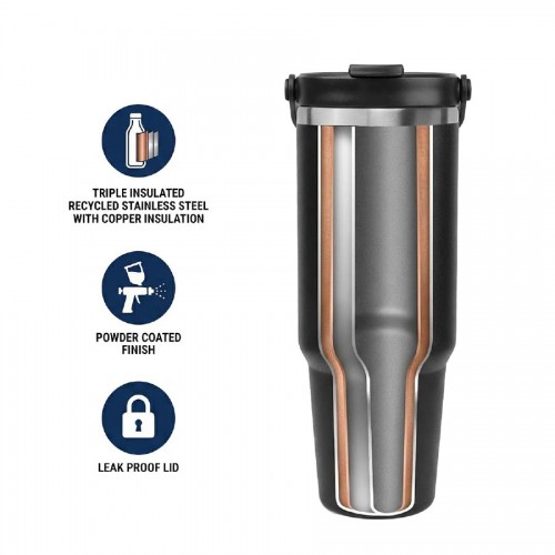 32oz Cutter & Buck® Recycled Stainless Steel Tumbler