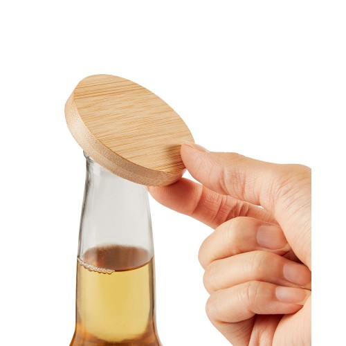 Bamboo Bottle Opener with Magnet