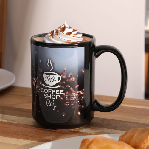 Full Color 15oz Black Ceramic Mug Full Color 15oz Black Ceramic Mug