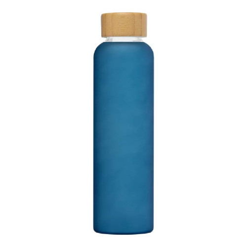 Lucerne 20oz Frosted Borosilicate Glass Bottle with Bamboo Lid