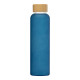 Lucerne 20oz Frosted Borosilicate Glass Bottle with Bamboo Lid