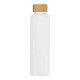 Lucerne 20oz Frosted Borosilicate Glass Bottle with Bamboo Lid