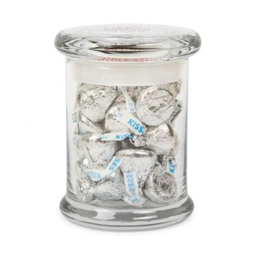 3.5 oz Glass Jar with Hershey's Chocolate Kisses