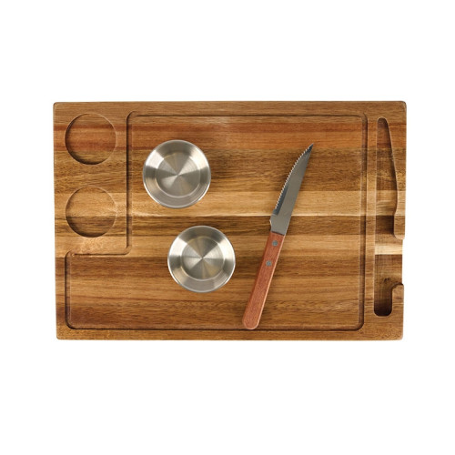 Arthur 4-Piece Acacia Wood Steak Board Arthur 4-Piece Acacia Wood Steak Board