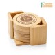 6 Piece Bamboo Coasters Set 6 Piece Bamboo Coasters Set