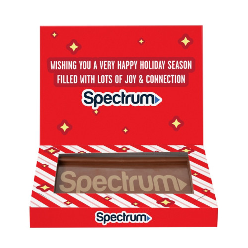 Custom Rectangle Etched Milk Chocolate Bar Greeting Card Box