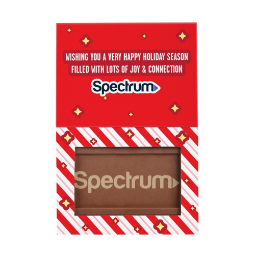 Custom Rectangle Etched Milk Chocolate Bar Greeting Card Box