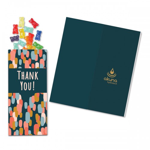 One Color Foil-Stamped Stock Sweeter Cards with Albanese® Gummi Bears