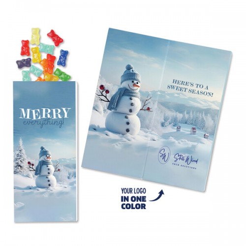 One Color Foil-Stamped Stock Sweeter Cards with Albanese® Gummi Bears