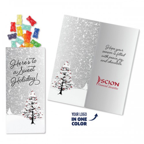 One Color Foil-Stamped Stock Sweeter Cards with Albanese® Gummi Bears