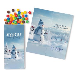One Color Foil-Stamped Stock Sweeter Cards with Candy Coated Chocolate Bitz