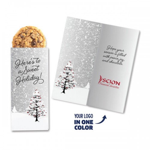 One Color Foil-Stamped Stock Sweeter Cards with Oatmeal Raisin Cookies One Color Foil-Stamped Stock Sweeter Cards with Oatmeal Raisin Cookies