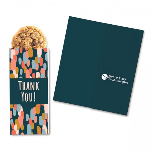 One Color Foil-Stamped Stock Sweeter Cards with Oatmeal Raisin Cookies One Color Foil-Stamped Stock Sweeter Cards with Oatmeal Raisin Cookies