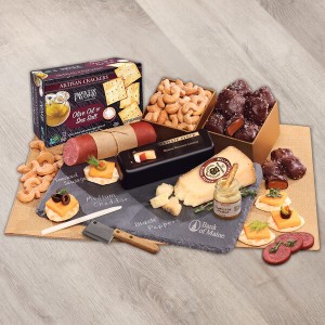 Genuine Slate Cheese Plate with Party Favorites Genuine Slate Cheese Plate with Party Favorites
