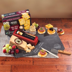 Genuine Slate Serving Plate with Wisconsin Cheese Genuine Slate Serving Plate with Wisconsin Cheese