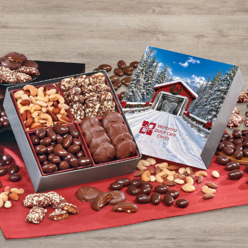 Holiday Gift Box with Gourmet Treats