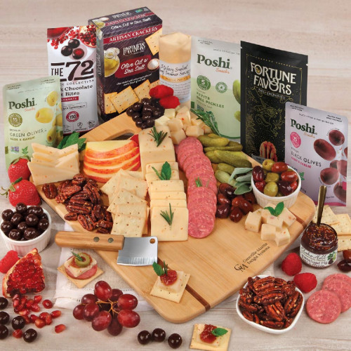 Party Board with Charcuterie Essentials