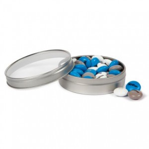 Personalized 1.5 oz M&M'S® in Silver Tin Personalized 1.5 oz M&M'S® in Silver Tin