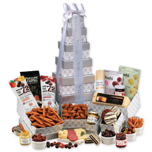 Sparkling Silver Delights Tower