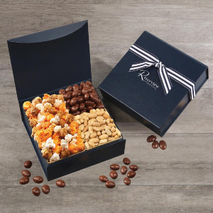 Sweet & Salty Assortment in Navy Magnetic Closure Box