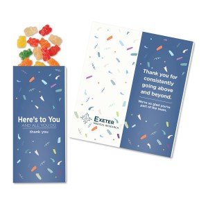 Full-Color Custom Sweeter Cards with Albanese® Sour Gummi Bears