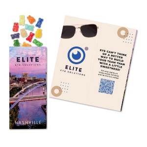 Full-Color Custom Sweeter Cards with Albanese® Sweet and Sour Gummi Bears