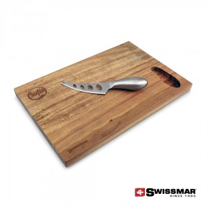 Swissmar® Acacia Cutting Board & Cheese Knife Set