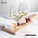 Swissmar® Bamboo Board & 2 Stemless Wine Glasses