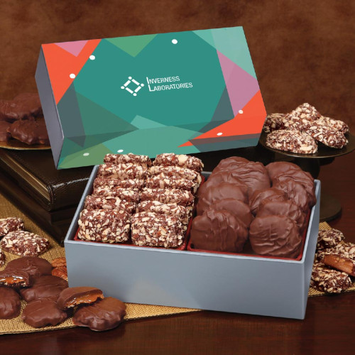 Toffee & Pecan Clusters in Holiday Gift Box Toffee & Pecan Clusters in Holiday Gift Box
