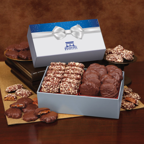 Toffee & Pecan Clusters in Holiday Gift Box Toffee & Pecan Clusters in Holiday Gift Box