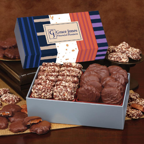 Toffee & Pecan Clusters in Holiday Gift Box Toffee & Pecan Clusters in Holiday Gift Box