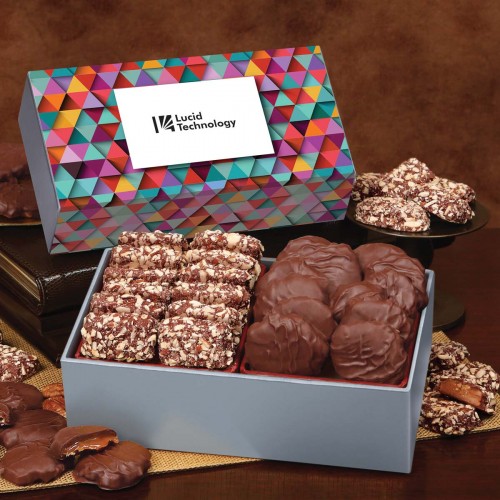 Toffee & Pecan Clusters in Holiday Gift Box Toffee & Pecan Clusters in Holiday Gift Box