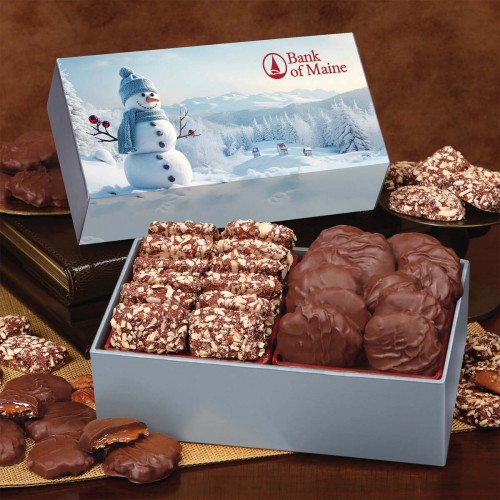 Toffee & Pecan Clusters in Holiday Gift Box Toffee & Pecan Clusters in Holiday Gift Box