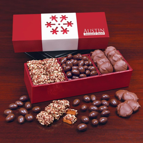 Trio of Sweets with Snowflake Wrap