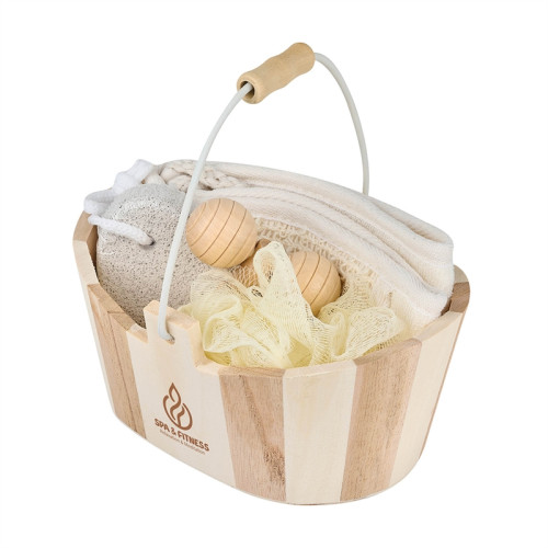 Serene 4-Piece Spa Kit in Wooden Bucket Serene 4-Piece Spa Kit in Wooden Bucket